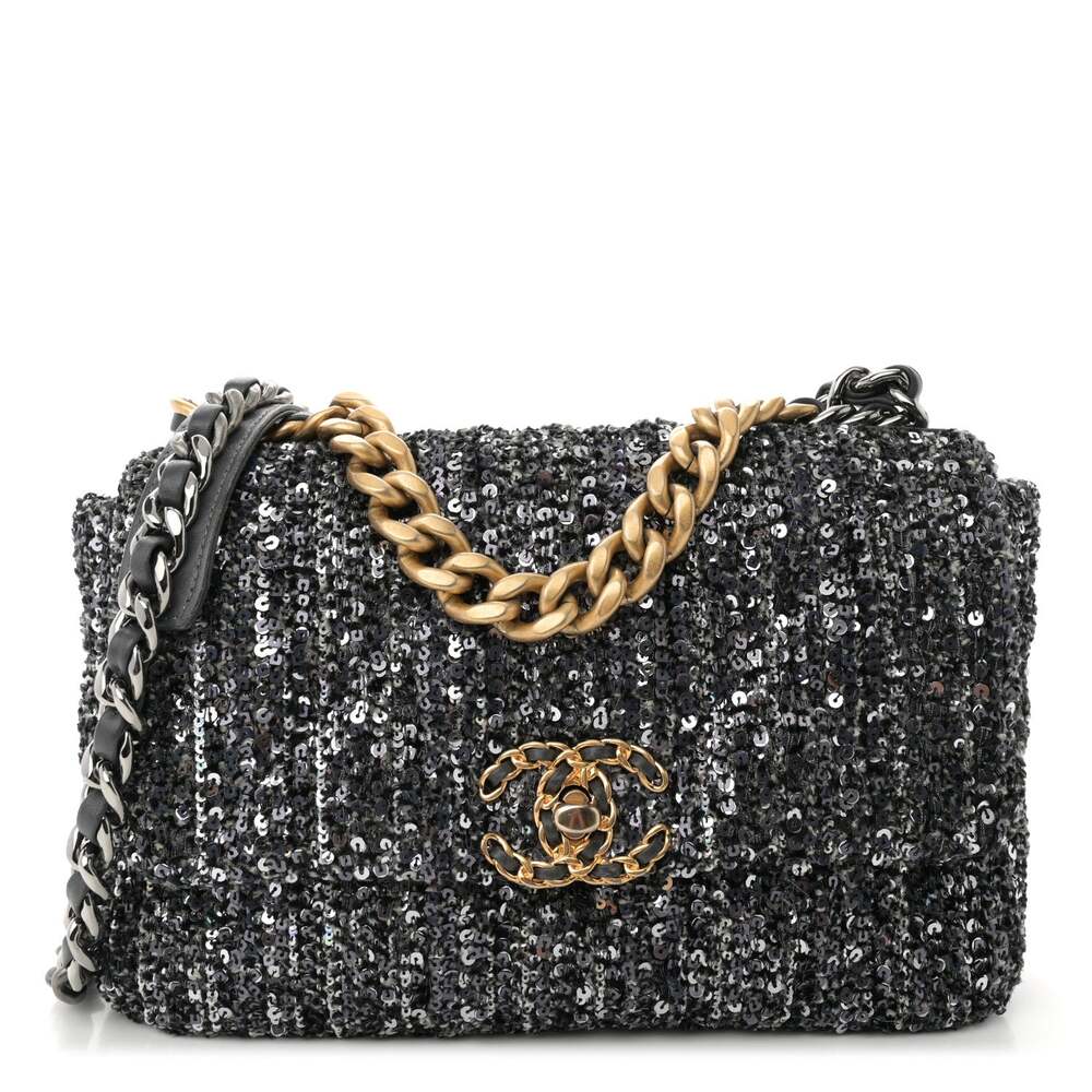 Tweed Sequin Quilted Medium Chanel 19 #263647C43B
